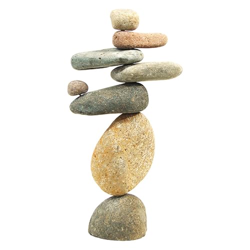 Ancient Graffiti Eight-Stone Balancing Cairn - Indoor/Outdoor Garden Decoration