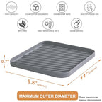 Silicone Organizer Tray for Kitchen Sink and Bathroom, Dishwasher Tray, Versatile Bathroom and Drawer Organizer Trays, Non-Slip Countertop （Gray） - color: Gray