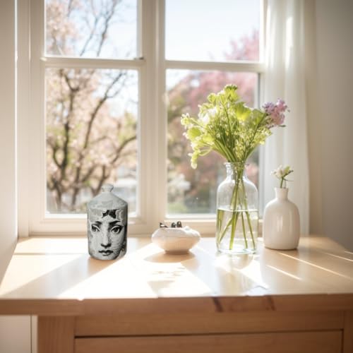 Ceramic Candle Jar Home Fireplace Kitchen Dining Decor Candle Holder (H3) - color: H3