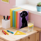 Peacoblue Metal Bookends for Shelves, Modern Decorative Heavy Duty Study Book Ends Stoppers for Office, Desk, Shelf, Room 5.3"x4.3"x7.9" Cast Iron Simple Tall Bookends 1 Pair (Cartoon Dog) - style: Cartoon Dog