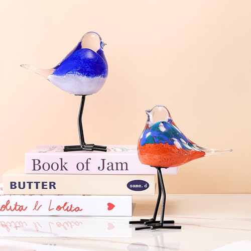 Glass Bird Figurines Art Collectible Ornaments Statue Figurines Modern Handmade Sculpture Home Decor - color: Bd-8
