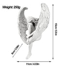 Creative White Resin Redemption Angel Statue,Tabletop Ornament, Hand-Carved Angel Sculpture Used for Garden Home Decoration