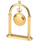 Pocket Watch Display Stand Full Arch Gold Plated Metal Holder for Pocket Watches, Antique Clocks, & Collectibles -Brass-Gold Plated ( Watch Not Included )
