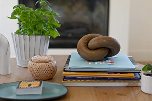 Rool Coffee Table Decor Coffee Table Books Decor Bookshelf Decorative Objects Modern Farmhouse Wood Knot Décor Dark Brown - color: Brown