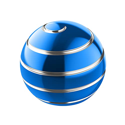 Kinetic Desk Toy Ball, 1.54'' Kinetic Desktop Spinning Toys, Optical Illusion Fidget Toys Gadgets for Christmas Birthday (39MM, Blue-A) - color: Blue-a