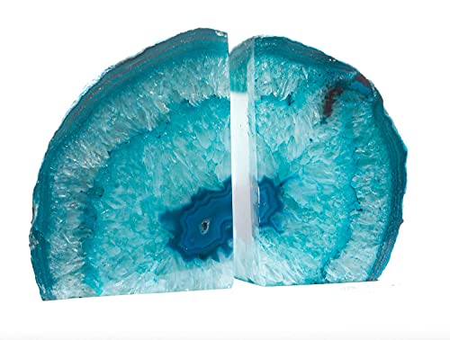 Agate Bookend Teal (2-3.5 lbs) - color: Teal, size: 2 - 3.5 lb