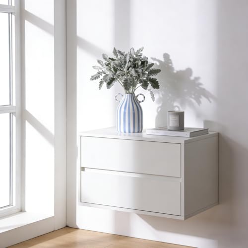 Ceramic Blue and White Striped Vase with Handle, Modern Minimalist Coastal Decor Home for Centerpieces for Tables, Kitchen Office, Bookshelf, Bedroom Aesthetic Decor (A) - color: Blue White