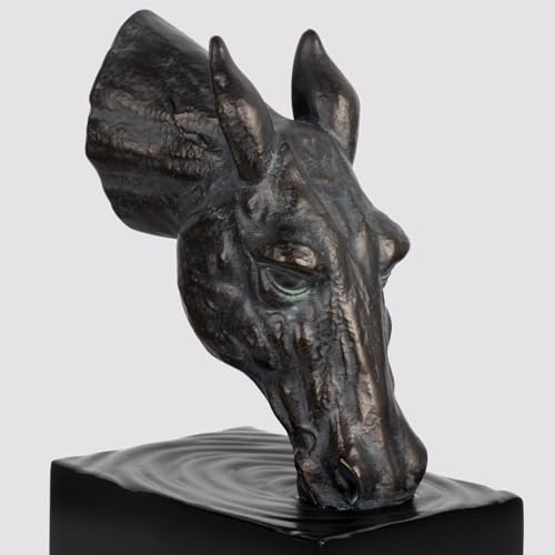 Book Ends for Shelves, Horse Decorative Bookends for Heavy Books, Heavy Duty Book Ends with Anti-Slip Base Book Stopper for Shelves Books Home Office Decor (Bronze) - color: Bronze