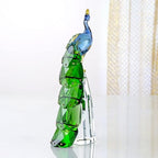 Crystal Peacock Figurine Handmade Art Animal Home Decor Statue Home Decoration