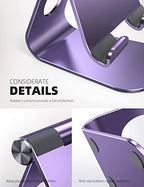 Lamicall Tablet Stand, Adjustable Tablet Holder - Desktop Stand Holder Gifts Compatible with 4-13" Tablets Such as iPad Pro 11, 9.7, 10.5, 12.9 Air Mini, Kindle, Tab, iPhone Air 17 Pro Max, Purple - color: Purple