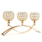 VINCIGANT Candle Stick Holder Decor Gold Candle Holders for Wedding,3-Candle Candelabras for Valentine's Day Party Dinning Room Table Centerpiece,Gift Boxed for Housewarming - size: 1 Piece 8.3" tall