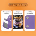 Metal Tablet Stand, Adjustable 360° Rotation Tablet Holder Compatible with 4-13" Tablet Such as iPad Pro Air, iPad mini, Tab S11 10, Surface Pro 12 (Purple) - color: Purple