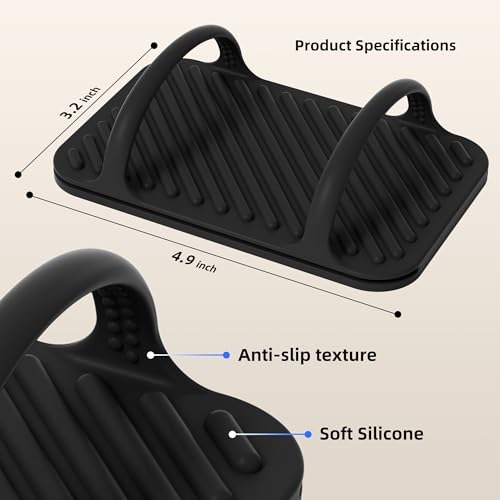 2 Pack Universal Silicone Laptop Charger Holder,Under Desk Power Brick Mount Organizer for Charging Brick & Cables,Flexible Non-Slip Power Bricks Mount,Secure Supply Holder for Laptop Charger,Black - color: Black*2