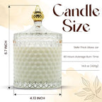 VIONAMI Ghost Orchid Rare Flower Luxury Scented Candle – Soy Candle in Glass Jar, 80Hr 14.8oz, Scented Candles for Women, Candle Gift for Her, Birthday Gifts for Women, Luxury Candles for Women
