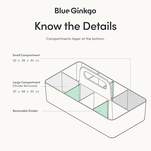 BLUE GINKGO Stackable Organizer Caddy – Korean-Made Portable Tote for Bathroom, Office, Crafts, or School Supplies (Long Rectangle, Green) - color: GREEN, size: Long Rectangle