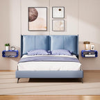 Acrylic Floating Nightstand, Bedside Table, Nightstand Shelf Wall Mounted Bedside Shelf (Dark Blue, Small) - color: Dark Blue