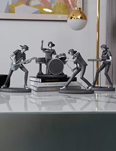 HAUCOZE Musician Statue Music Figurine Gift Home Decor Table Centerpiece Sculpture for Piano Studio Bedroom Polyresin 10 Inch