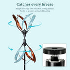 Wind Spinners Outdoor – Metal Large Wind Spinner with Stake for Yard and Garden, Garden Wind Sculptures & Spinners, Ideal Gift for Family (13'' W x 70.5'' H) - size: 70.5*13*13 inches