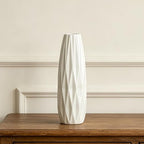 12 Inch White Vase Ceramic Flower Vase, Tall Vases for Pampas Grass, Home Decor, Modern Textured Vases for Living Room Decorations,Table Centerpieces,Shelf,Farmhouse Small Ceramic Vase - style: Shape 6