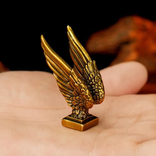 Exquisite 100% Solid Brass Angel Wings Sculpture - Handcrafted Vintage Desk Decor, Elegant Collectible Art Piece, Inspirational Home & Office Decoration, Unique Gift for Spiritual Seekers - style: Angel Wings