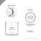 WGV Cylinder Vase, Width 12", Height 12", Clear Wide Large Diameter Flower Glassware, Floral Container, Planter Terrarium for Wedding Party Event, Home Accent Decor, 1 Piece - size: 12"x12"H