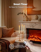 Homemory 6 Pcs Wax Flameless Taper Candles with Remote Timer and Dimmer, LED Candle Sticks with Flickering Light, Ivory Battery Operated Window Candles, 9.6 Inches for Wedding Home Indoor Decoration - style: Modern - Ivory 9.6"