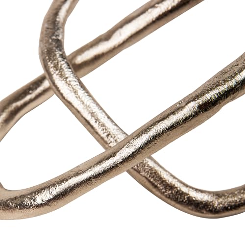 Mind Reader Metal Geometric Infinity Sculpture, Modern Home and Office Decor, Accent for Desks, Coffee Tables, and Shelves, Metal, Silver - color: Decorative Squiggle