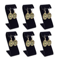 MOOCA 6 Pcs Black Velvet Earring Display Stand Displays, Jewelry Organizer Display Holder for Earrings, Black Velvet, 2 1/8 W x 1 1/2 D x 3 1/2 H in - color: Black Velvet, Small