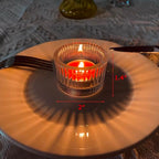 6pcs Clear Votive Tealight Candle Holder, Glass Tea Light Candle Holders for Tabletop Centrepiece Decor, Wedding Reception, Home Dining, Birthday Party and Christmas Holiday
