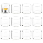 Votive Tea Light Candle Holders - Mini Clear Glass Tealight Holder as Candlelit Dinner Party Events Birthday Wedding Reception Centerpiece Decor Accessories, 10pcs+Extra 2 - size: 1.8x1.5inch