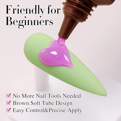 Double Rhythm 0.5 Oz 3D Nail Gel Nail Art Sculpting Polish No Wipe for Nail Designs DIY Nail Art for Drawing, Molding and Decoration (3D Sculpting Gel Purple) - color: Purple