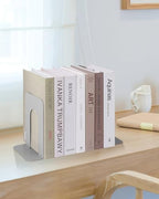 Honagu Bookends, Metal Book Ends, Bookends for Shelves, Book Holder Stopper for Heavy Books, /CDs/DVDs (1 Pair/2 Pieces, Grey) - color: Gray