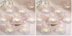 DARJEN Clear Ribbed Tealight Votive Candle Holders Set of 10- Tea Light Candle Holder Glass for Table Centerpiece, Engagement Parties, Birthday Parties & Wedding Shower (Pack of 2) - color: Clear, size: 10Pcs (Pack of 2)