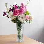 CS Crystal Vase 12-inch high, Cabbage Design, for Flowers & Decor. Lovely Nice Shiny Piece. Perfect as a Gift, Suitable for All Occasions - style: Cabbage Design