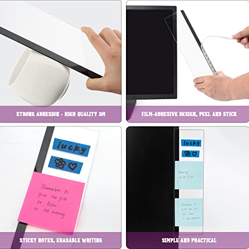 MDOZQ Office Desk Accessories 2pcs Computer Monitor Memo Board Message Board Supplies for Women Men Sticky Note Holder Home Desktop Decor - color: Monitor Memo Board 1