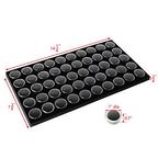 Ikee Design Jewelry Storage Tray Insert, 50 Gemstone Display Jars, Black Foam Liner, Home Organization, 14 1/4 x 7 3/4 x 3/4 in - color: Black Foam (50 Jars Only)