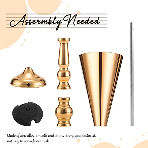 Potchen 6 Pcs Flower Trumpet Gold Vase Tabletop Centerpiece Gold Tall Flower Vases Bulk Wedding Table Decorative Centerpiece Table Decorations Arrangements for Floral Party Anniversary Birthday(L) - size: Large