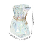 ULTECHNOVO Abstract Irregular Glass Flower Vase Artistic Decorative Centerpiece for Wedding Party Home Office Kitchen Dining Modern Nordic Style
