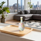 Mini Ceramic Vase Hand-Painted Glazed Vase Light-Colored Small-Mouth Vase Office, Living Room, Coffee Table, Study, Lounge