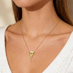 Flower Bouquet Necklace Flower Holder Necklace Pendant Creative Floral Vase Necklaces Kawaii Aesthetic Nature Spring Outfits Jewelry Gift Mothers Day Gifts - color: A2:Gold Flower Bouquet Necklace