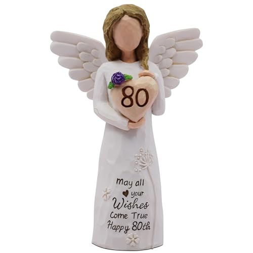80th Birthday Gifts for Women, 80th Birthday Decorations for Women, Sculpted Hand-Painted Figurine - style: 80th Birthday Gifts