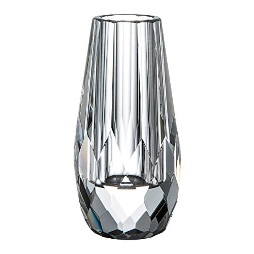 Mini Crystal Flower Bud Vase Decorative Vase for Home or Dinner Table Outline Dimensions 2.4" x 4.7" with Gift Box - size: 6x12cm