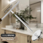 Luxury Hand Towel Holder Stand with Heavy Base, SUS 304 Stainless Steel Towel Rack, T-Shape, Freestanding Towel Stand for Bathroom Vanity or Kitchen Countertop, Waterproof Counter Organizer - color: Stainless Steel