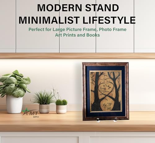 AMT 10 Inch Acrylic Plate Display Stand - Holder + Frame, Picture, Decorative Plate, Book, Photo Easel - color: 10 Inch