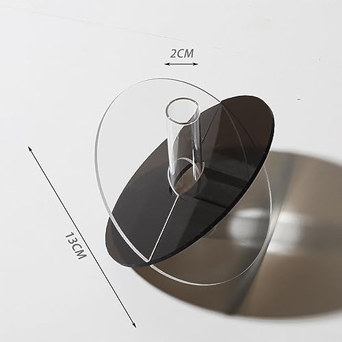 Acrylic Geometric Flower Vase Fine Detail Nordic Simulated Flower Vase Acrylic Geometric Minimalist Vase Decoration for Living Room Table Disc