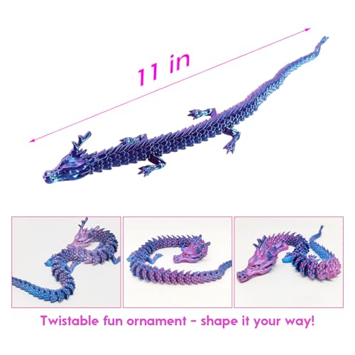 3D Printed Figurines Art Sculpture Toy Office Desk Shelf Decoration Colorful Abstract Sculpture Pieces Creative Display Decor - color: Dragon, size: F