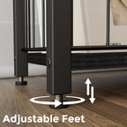 Homleke Narrow Side Table with Magazine Holder, Skinny End Table Perfect for Small Spaces, Space-Saving Design for Living Room, Bedroom, or Office, 7.1" D x 16.9" W x 23.6" H, Black - color: Black - Standard