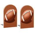 Book Ends American Football Passionately Wood Bookends for Shelves to Hold Books Heavy Duty Non-Skid Book Stoppers Wood Decorative Home Office School