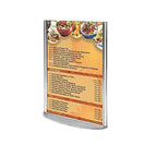 M&T Displays Double Sided Oval Clear Acrylic Leaflet Holder 4x6 inch Pocket Desktop Table Stand Desk Organizer Menu Advertising Flyer for Restaurant Hotel Office (10 pack) - size: 4x6