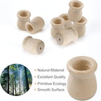 GORGECRAFT 1.3 Inch 10pcs Unfinished Wood Candle Cups Blank Candle Holders Wooden Candlesticks 0.2 Inch Hole Classics Flower Container for Hand Painting Crafts Home Wedding Decorations - size: 1.3x0.63inch,0.2inch